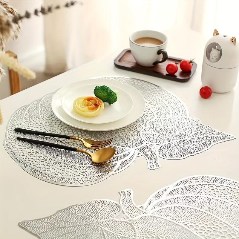 6pcs Round Placemats Pumpkin Pattern Heat Resistant Halloween Theme Mats