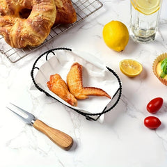 Oval French Fries & Chicken Snack Basket Non-Stick Holder