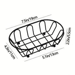 Oval French Fries & Chicken Snack Basket Non-Stick Holder