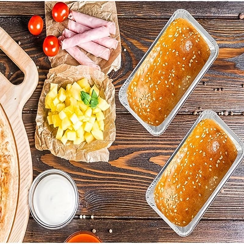 20pcs Square Aluminum Foil Lunch Box Barbecue Insulation Tinfoil Carton