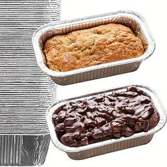 20pcs Square Aluminum Foil Lunch Box Barbecue Insulation Tinfoil Carton