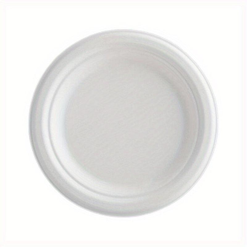 100pcs Sugarcane Bagasse Plates - Eco Friendly Biodegradable Paper Plates