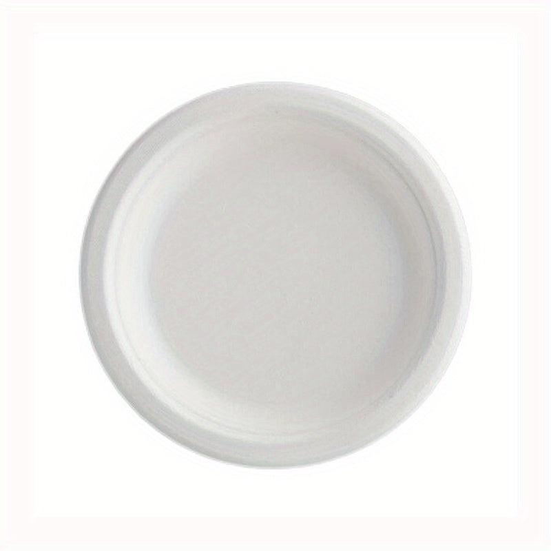 100pcs Sugarcane Bagasse Plates - Eco Friendly Biodegradable Paper Plates