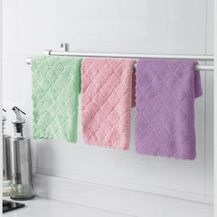 10pcs Absorbent Rag Scouring Pad Dish Cloths Coral Fleece Dish Cloth Style Towel