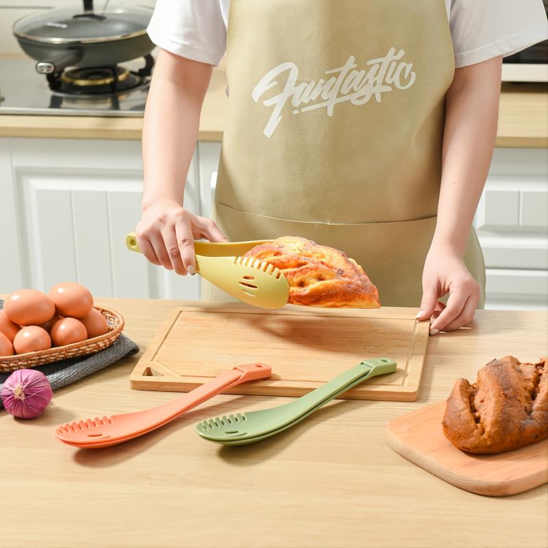 1pc Plastic Cooking Tongs Non Slip Food Tongs For Cooking Kitchen Tools