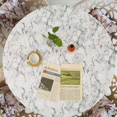 Elastic Edged Round Tablecloth Waterproof PVC Table Cover