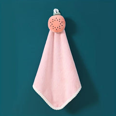 Coral Velvet Hand Towel Absorbent Watermelon Style Cleaning Towel