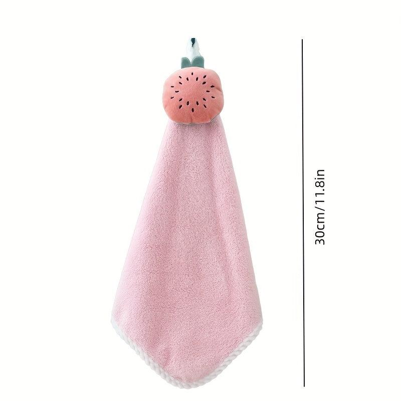 Coral Velvet Hand Towel Absorbent Watermelon Style Cleaning Towel