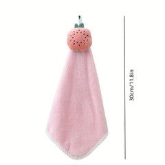Coral Velvet Hand Towel Absorbent Watermelon Style Cleaning Towel