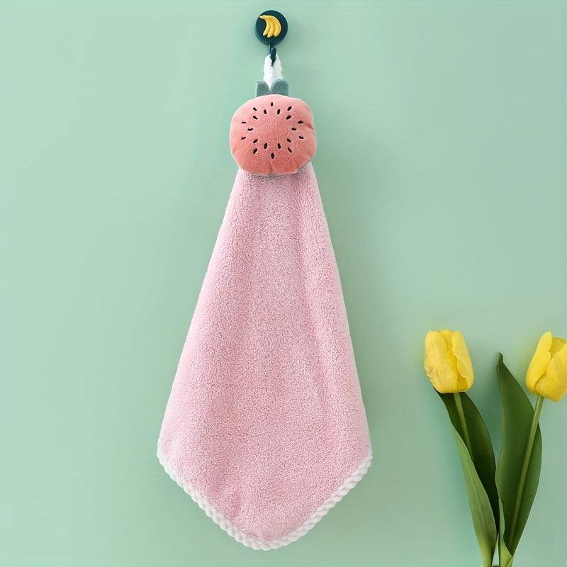 Coral Velvet Hand Towel Absorbent Watermelon Style Cleaning Towel