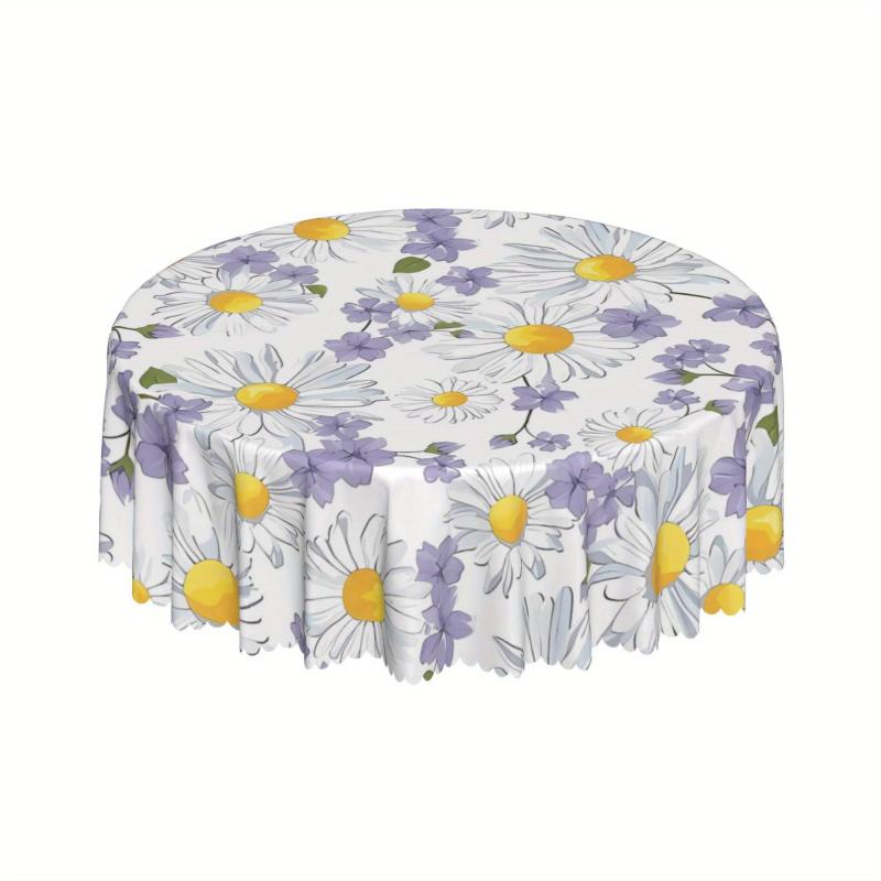 Botanical Farmhouse Style Floral Tablecloth Waterproof Stain