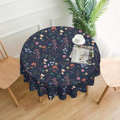 Botanical Farmhouse Style Floral Tablecloth Waterproof Stain