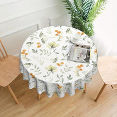 Botanical Farmhouse Style Floral Tablecloth Waterproof Stain
