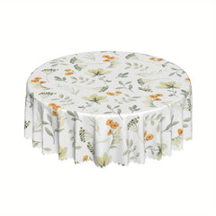 Botanical Farmhouse Style Floral Tablecloth Waterproof Stain