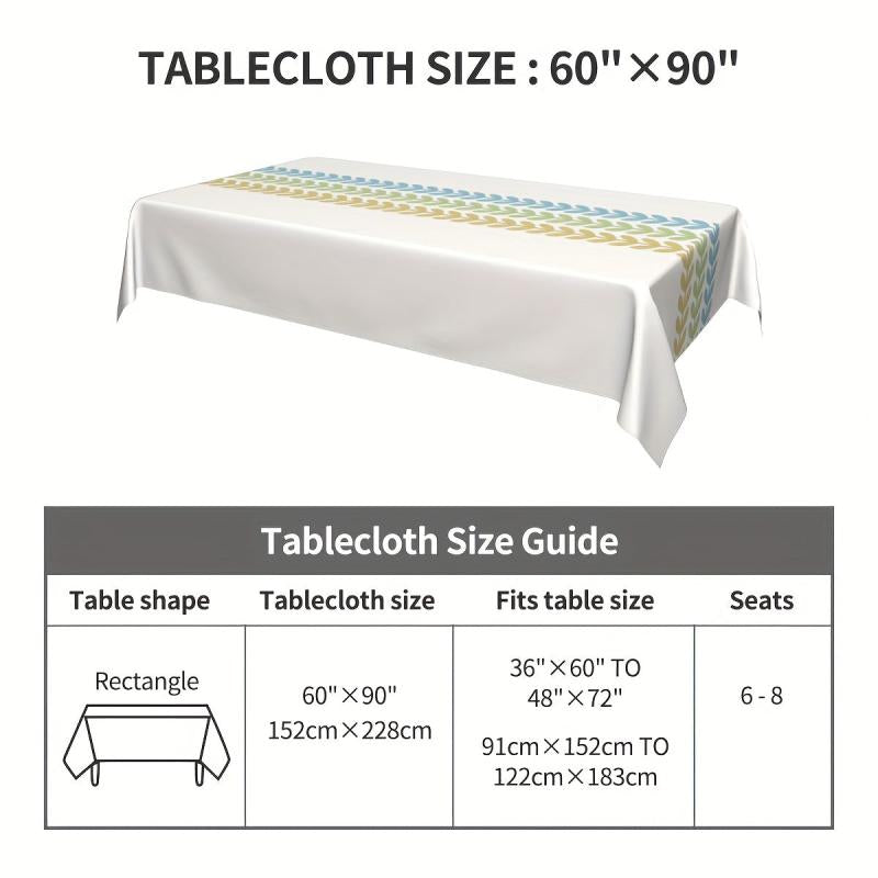 Waterproof Polyester Tablecloth Rectangle Style Table Cloth