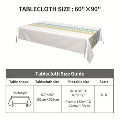 Waterproof Polyester Tablecloth Rectangle Style Table Cloth