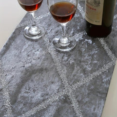 Velvet Bright Silk Jacquard Table Runner Modern Decor