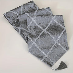 Velvet Bright Silk Jacquard Table Runner Modern Decor