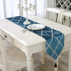 Velvet Bright Silk Jacquard Table Runner Modern Decor