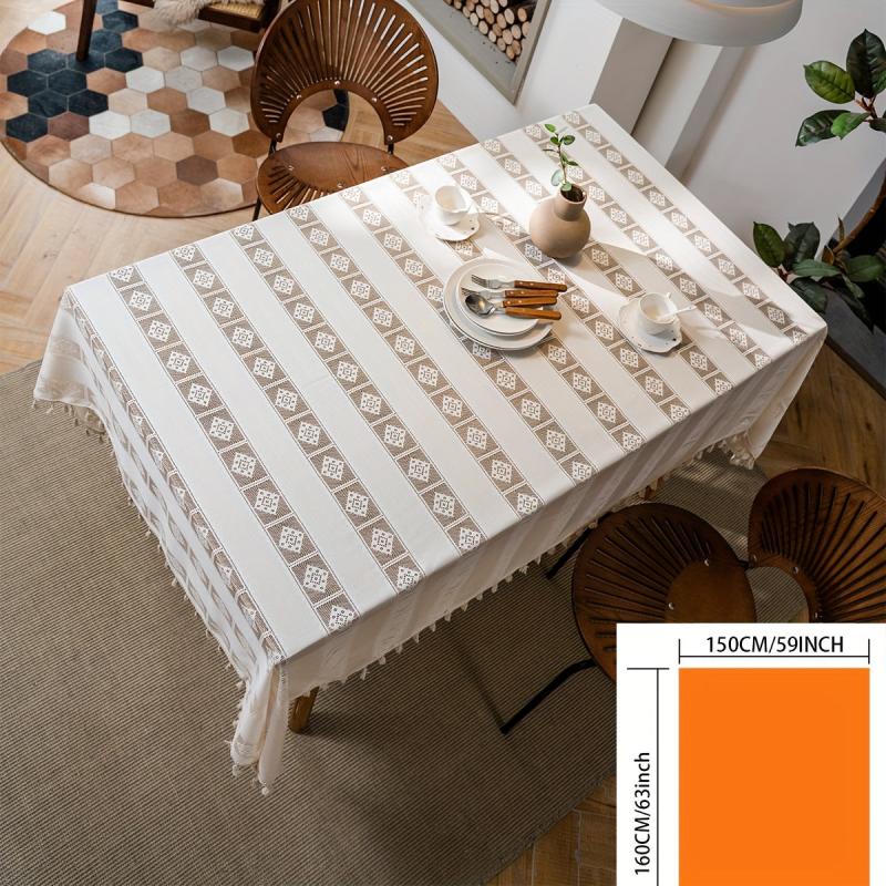 Polyester Table Cloth Forest Style Crochet Cover
