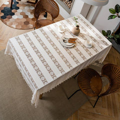 Polyester Table Cloth Forest Style Crochet Cover
