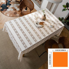 Polyester Table Cloth Forest Style Crochet Cover