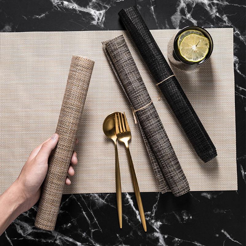 1pc Heat Resistant Placemat Non slip Washable PVC Table Mat