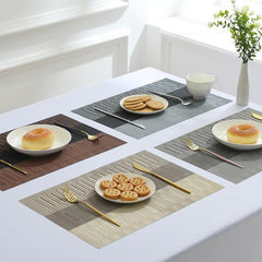 1pc Heat Resistant Placemat Non slip Washable PVC Table Mat