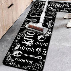 1pc Printed Home Kitchen Rug Non slip Home Rug