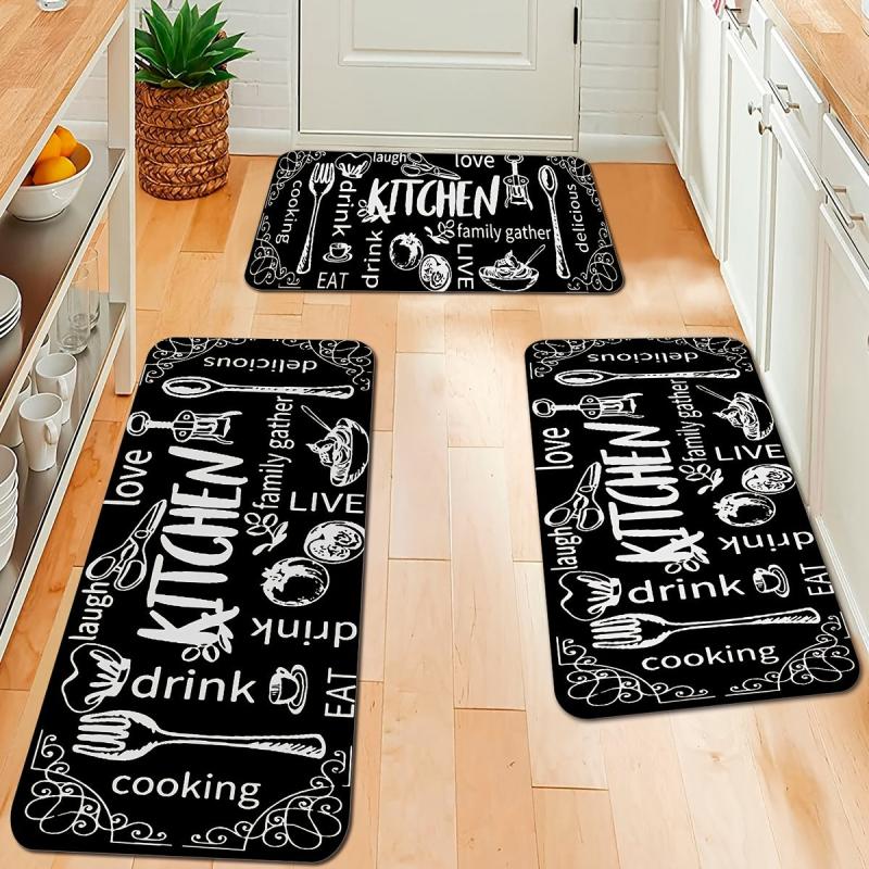 1pc Printed Home Kitchen Rug Non slip Home Rug