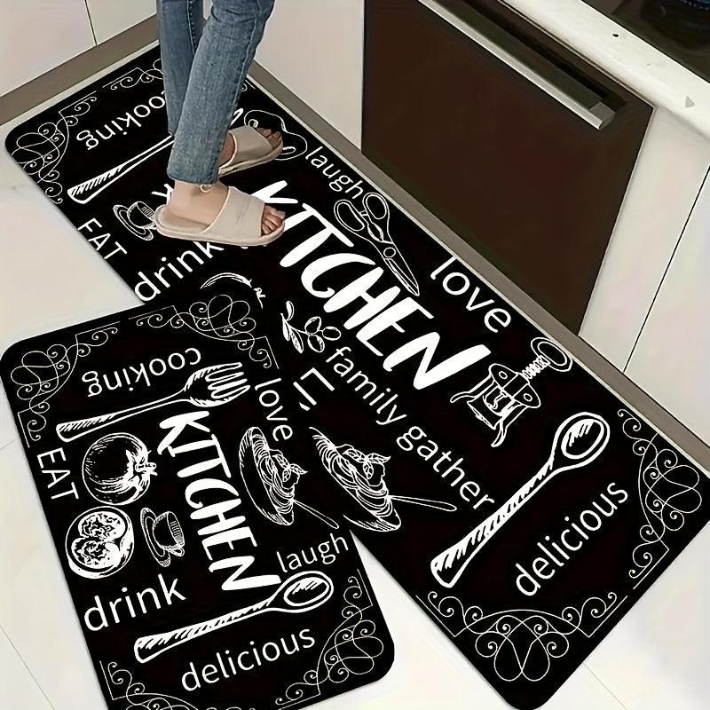 1pc Printed Home Kitchen Rug Non slip Home Rug