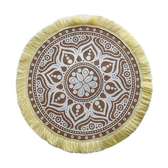 Heat Insulated Linen Coaster Jute Decorative Mat for Home Kitchen Tabletop