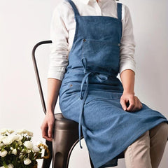 Denim Washing Apron for Kitchen Baking Art Manicure Gown