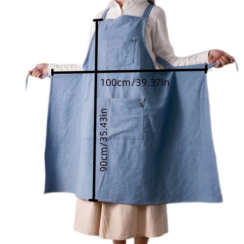 Denim Washing Apron for Kitchen Baking Art Manicure Gown
