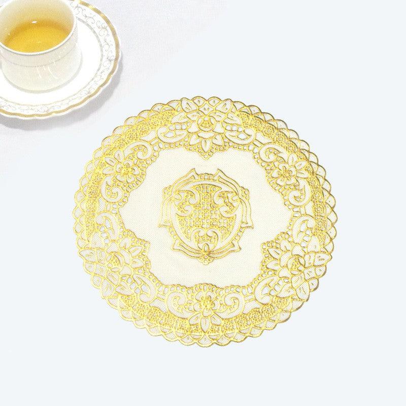 Golden Flower Coaster PVC Placemat 8in