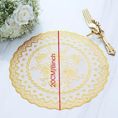 Golden Flower Coaster PVC Placemat 8in