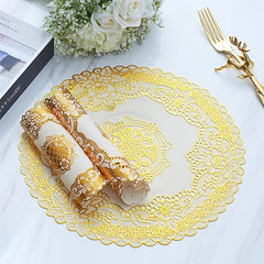Golden Flower Coaster PVC Placemat 8in