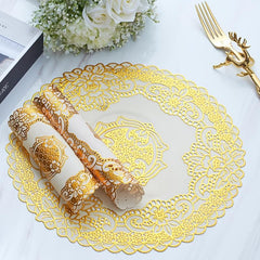 Golden Flower Coaster PVC Placemat 8in