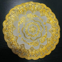 Golden Flower Coaster PVC Placemat 8in