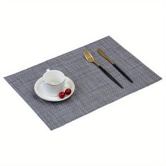 4pcs Western Style Rectangle Placemats Heat Insulating Dinner Plate Pad