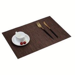 4pcs Western Style Rectangle Placemats Heat Insulating Dinner Plate Pad
