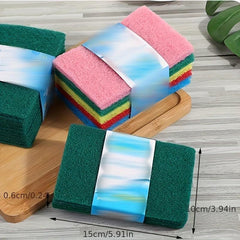 2pcs Dish Scrubbing Brush Microfiber Dish Cloths Cleaning Sponge