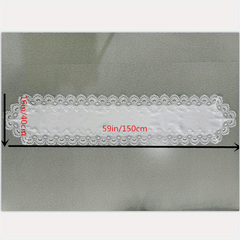 Lace Macrame Table Runner Floral Fabric TV Bedside Cabinet Dust Proof Cloth