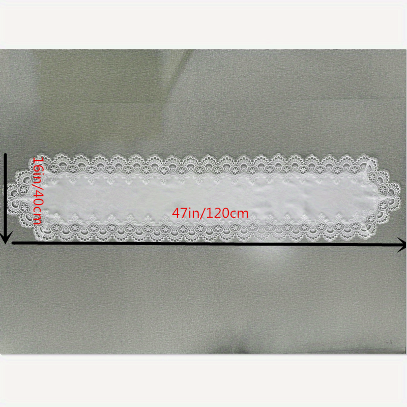 Lace Macrame Table Runner Floral Fabric TV Bedside Cabinet Dust Proof Cloth