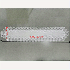 Lace Macrame Table Runner Floral Fabric TV Bedside Cabinet Dust Proof Cloth