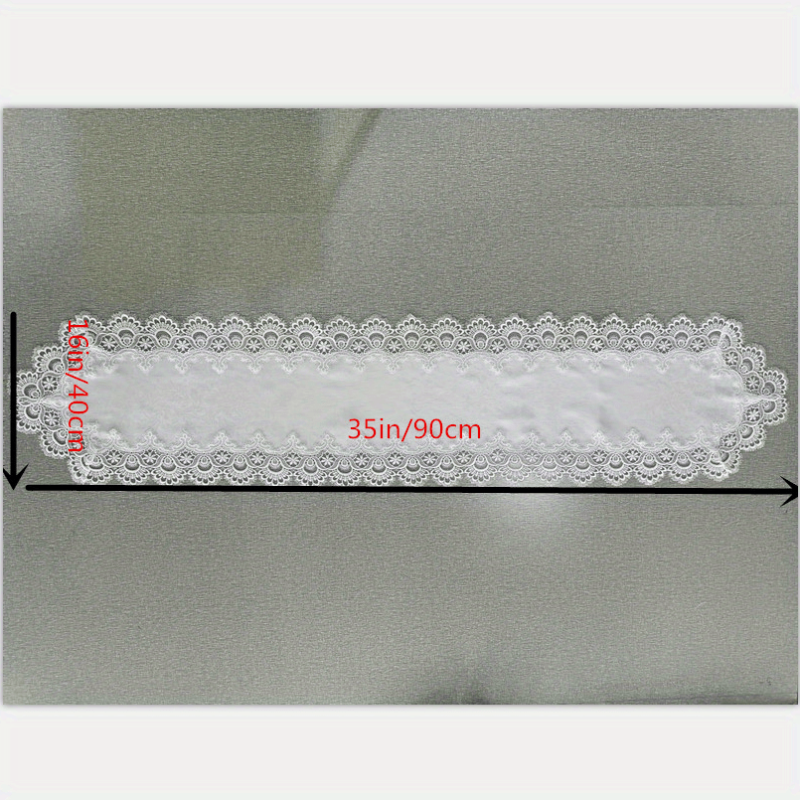 Lace Macrame Table Runner Floral Fabric TV Bedside Cabinet Dust Proof Cloth