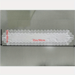 Lace Macrame Table Runner Floral Fabric TV Bedside Cabinet Dust Proof Cloth