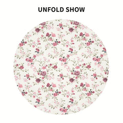 Waterproof Floral Round Tablecloth for Picnic or Party Home Decor