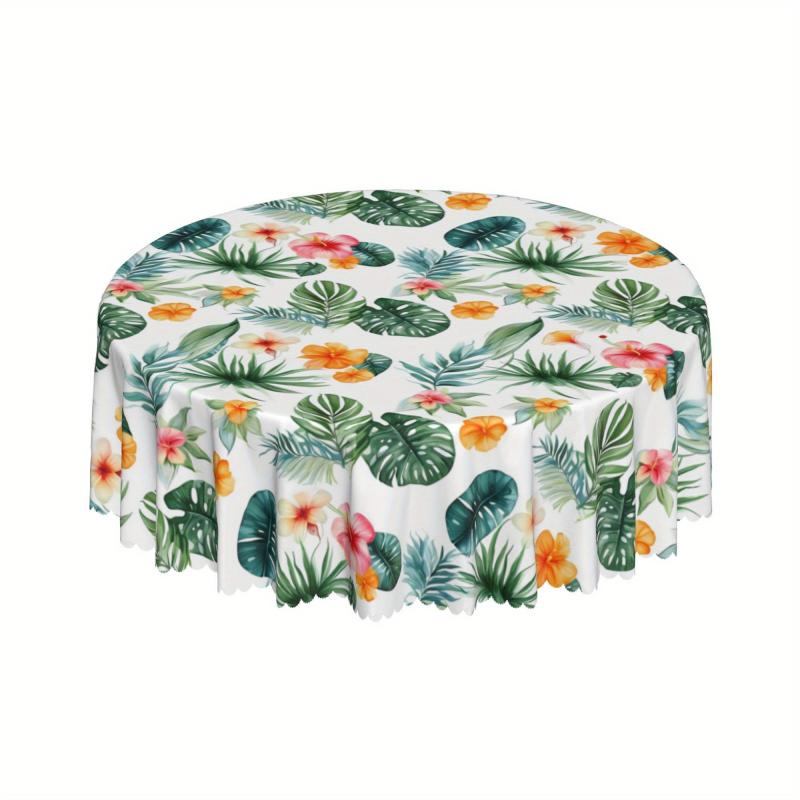 Waterproof Palm Leaf Tablecloth for Indoor Outdoor Dining