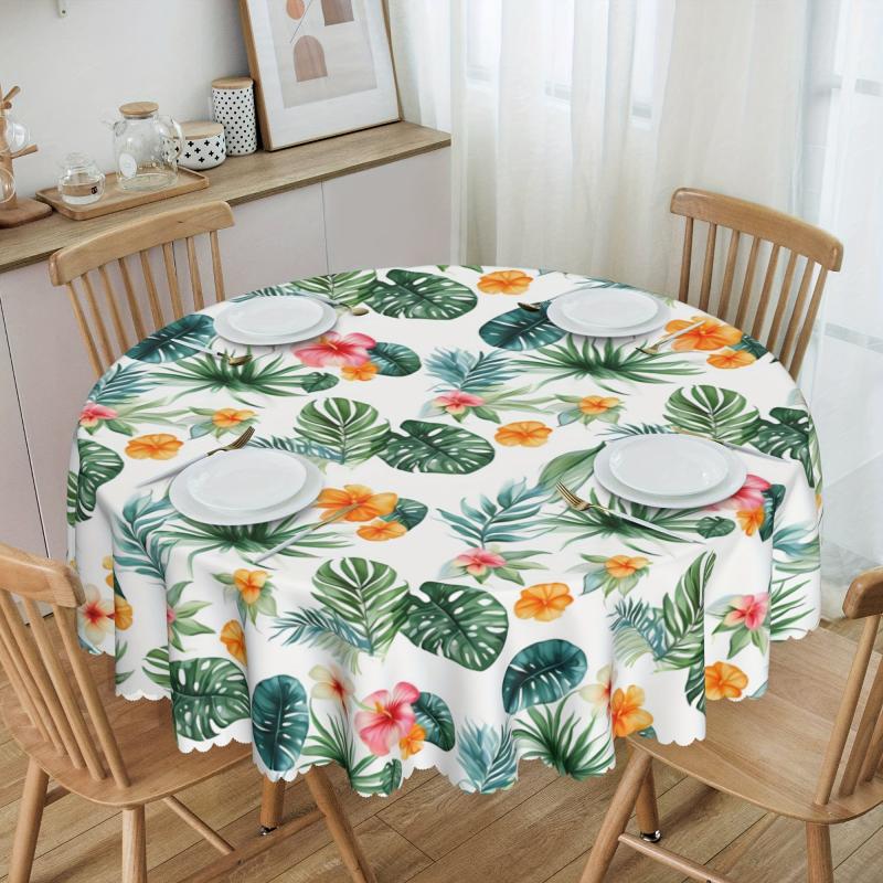 Waterproof Palm Leaf Tablecloth for Indoor Outdoor Dining